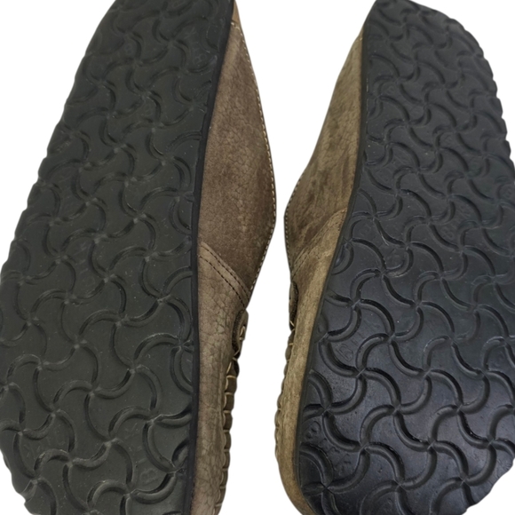 Birkenstock Papillio Leather Tassel Slide Mule Moccasin Shoes Sandal Brown Sz 39 - Picture 10 of 15